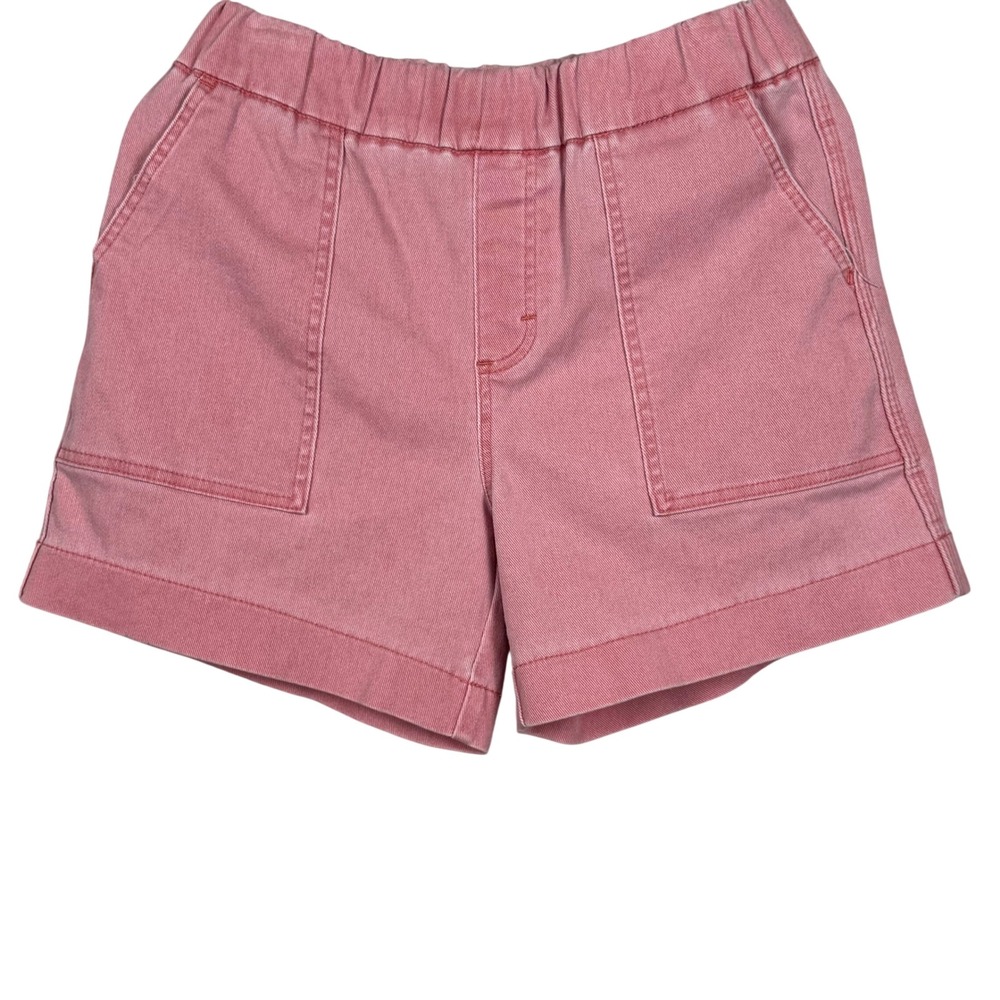 Lee Womens Relaxed Fit High Rise‎ Shorts Pink Elastic Waist Size 8 Boho Lounge